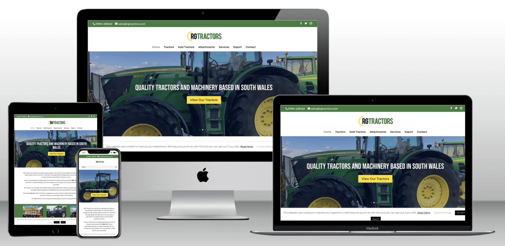 RG Tractors Website