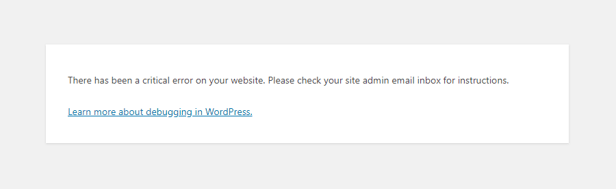 Wordpress critical error wordpress critical error